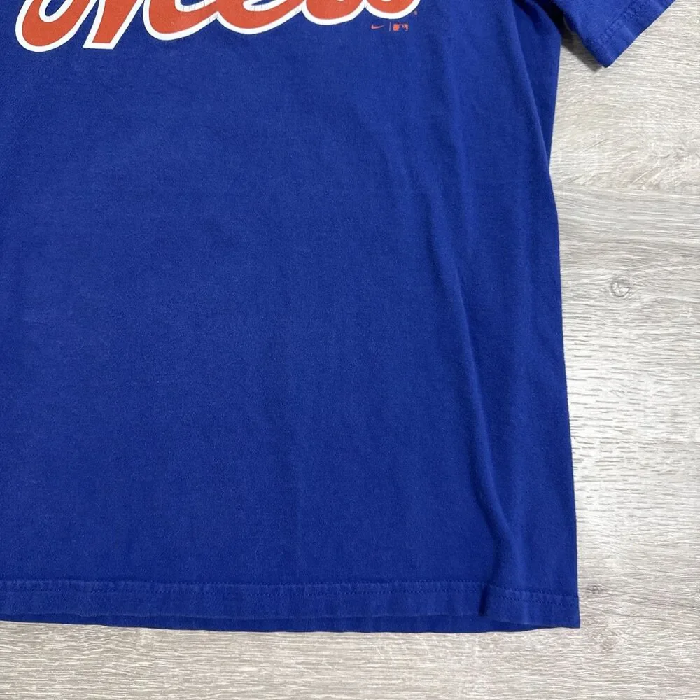 Francisco Lindor Shirt New York Mets Nike MLB Youth Medium 10 12 Blue Baseball